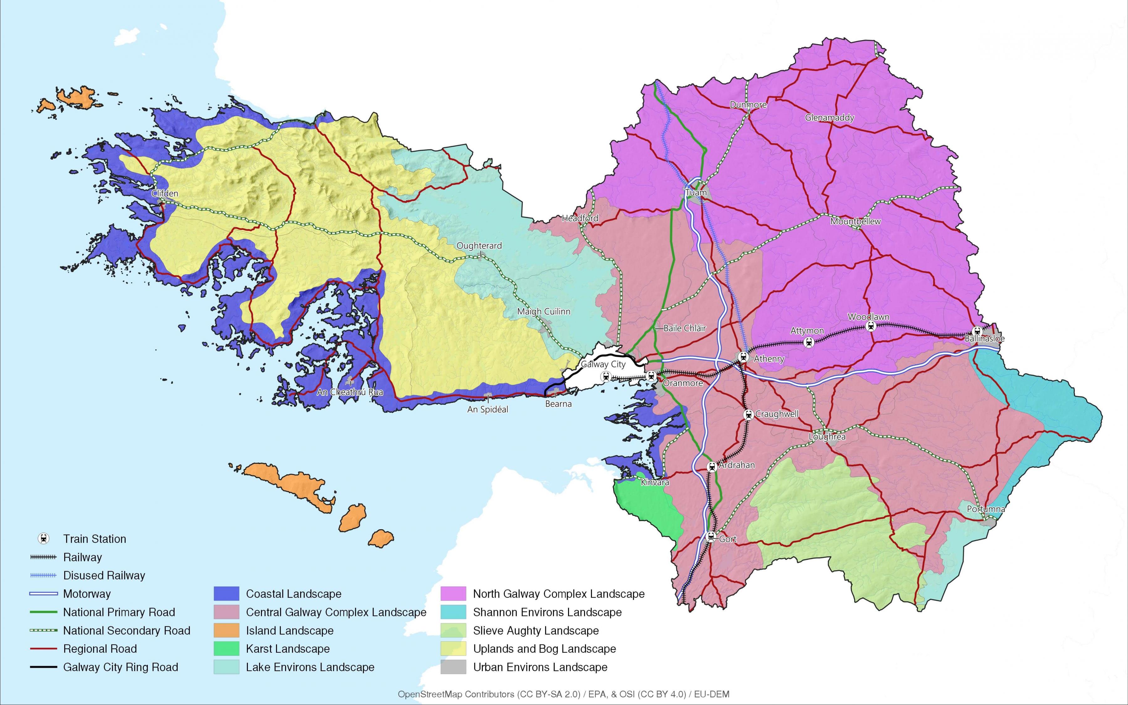 Map of Landscape Character Types