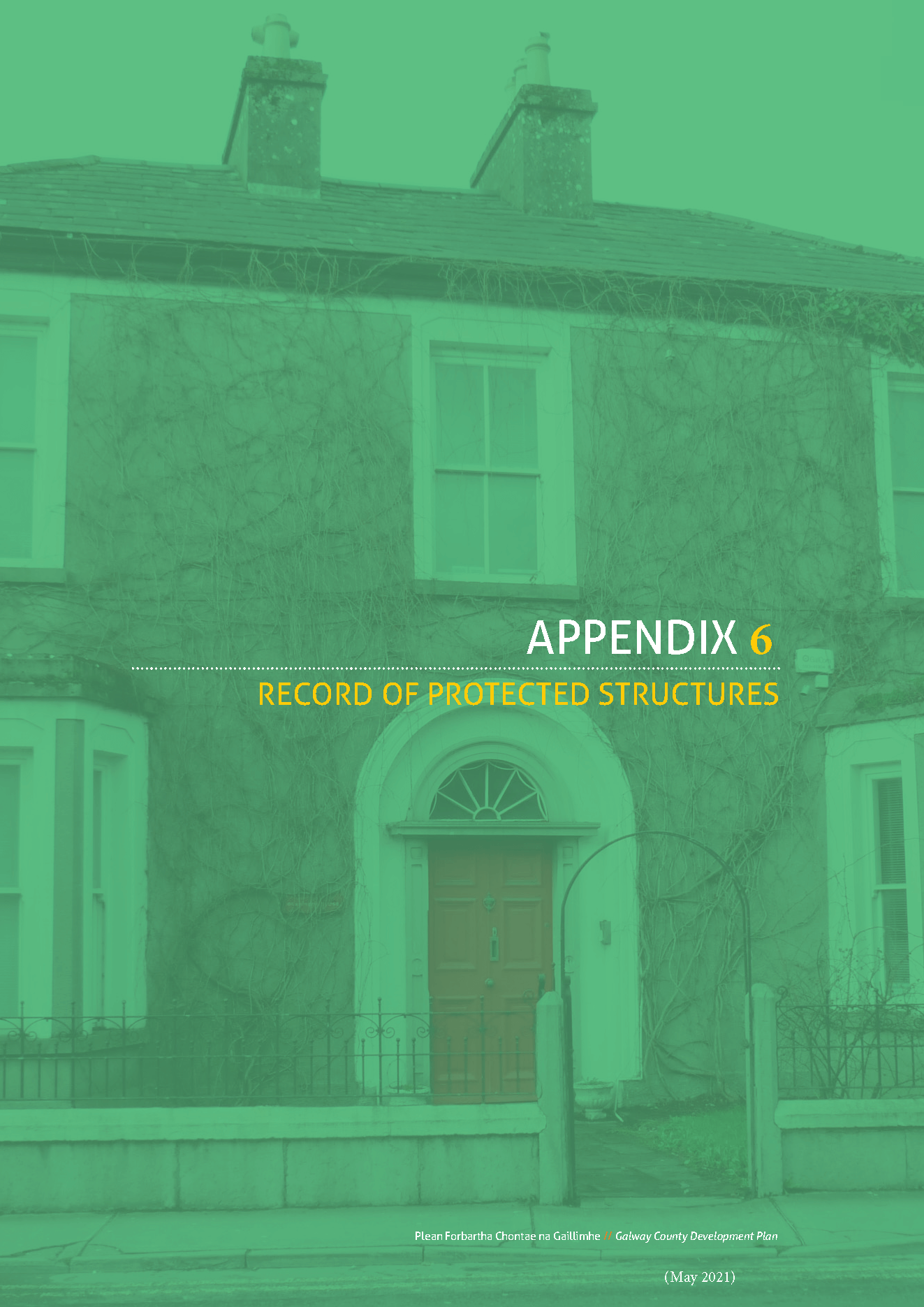 Appendix cover - image of a protected house