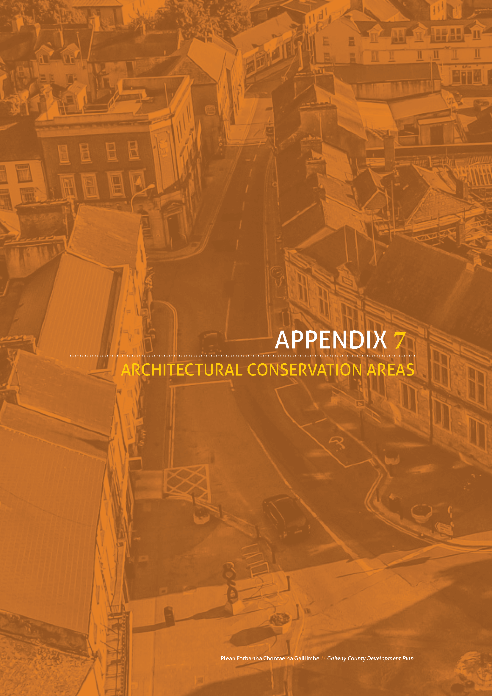 Cover image - streets under architectural conservation