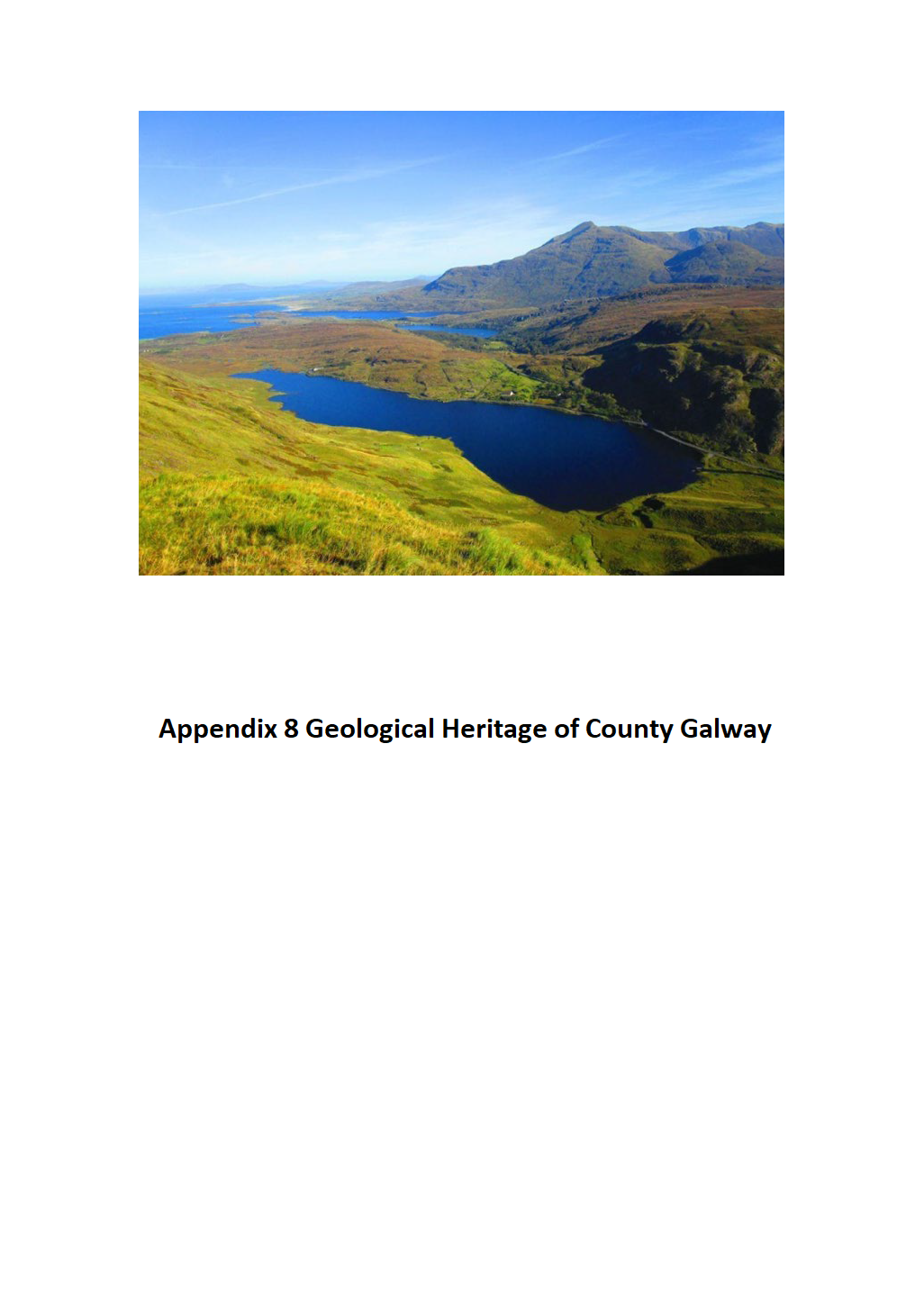 Cover image - geological heritage of County Galway