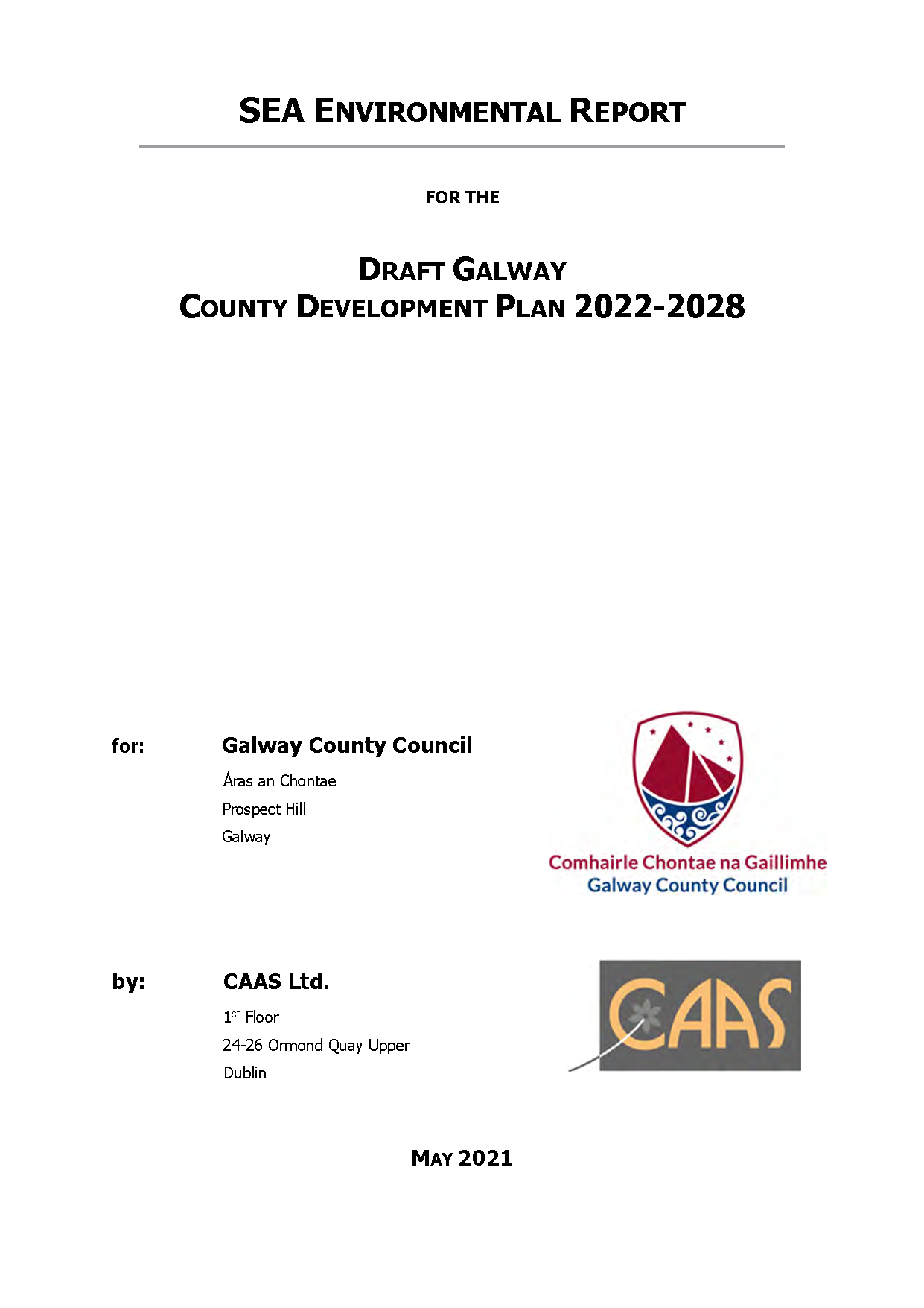 Cover page of the Strategic Environmental Report