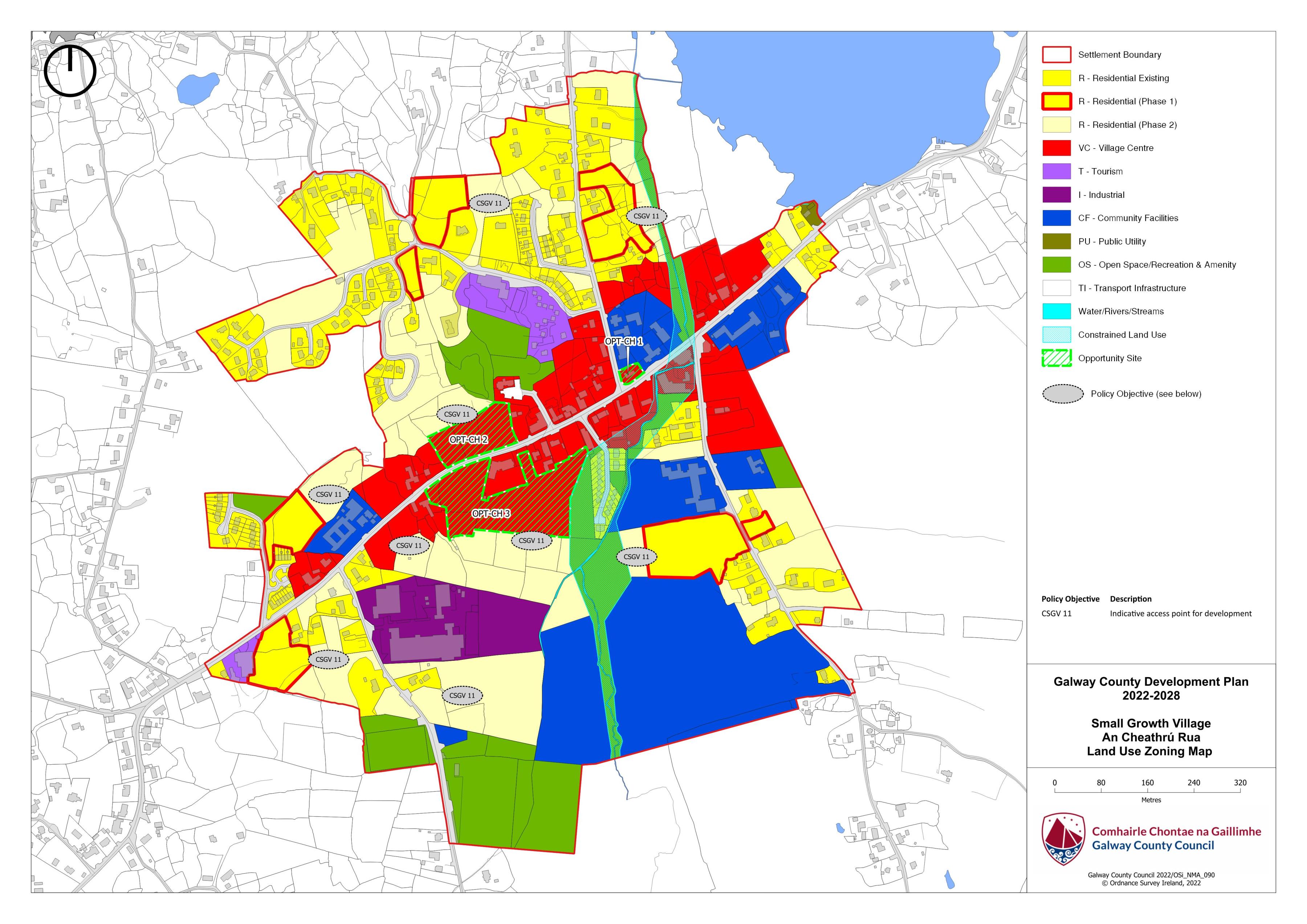 An Cheathrú Rua Land Use Zoning Map