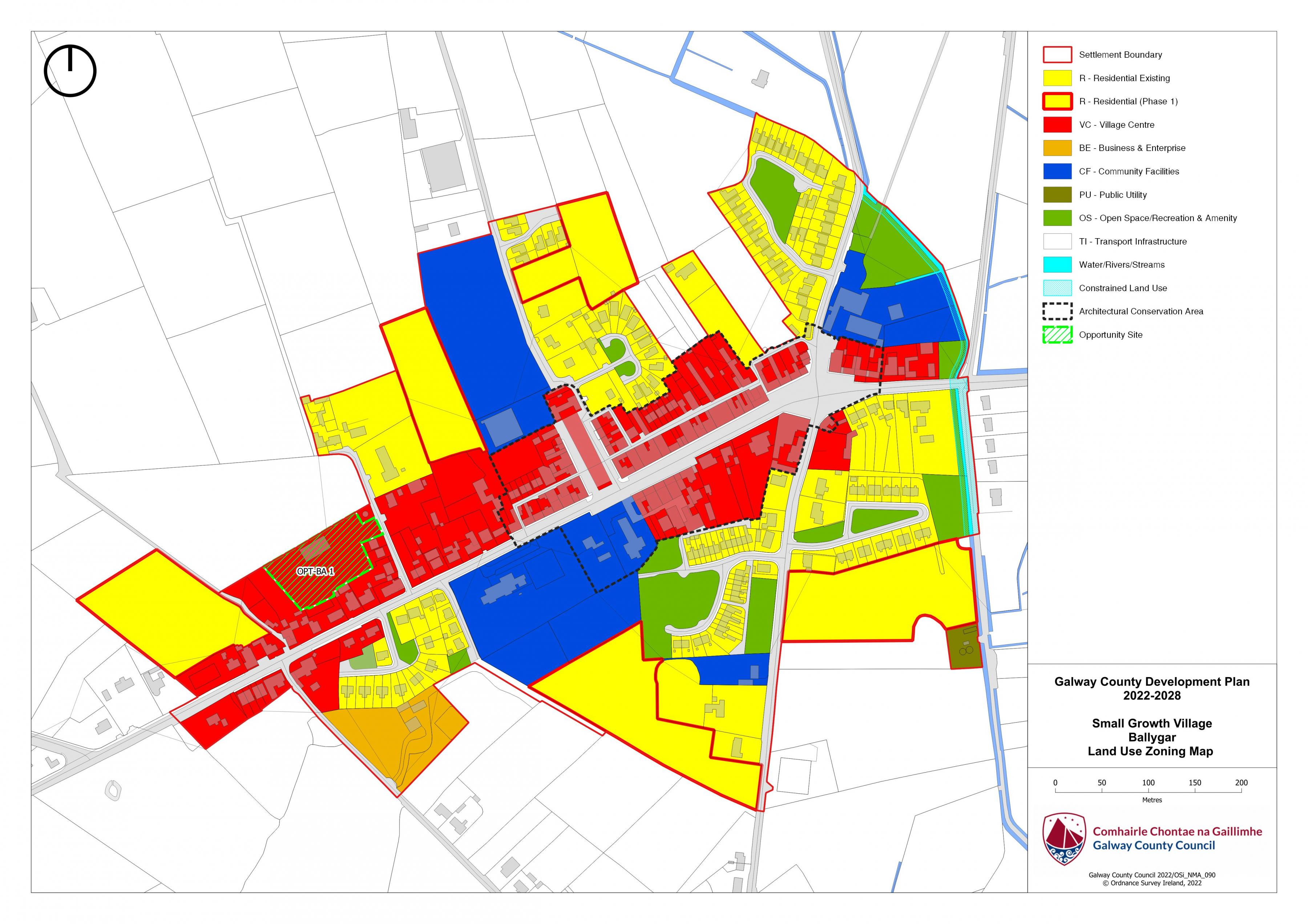 Ballygar Land Use Zoning Map
