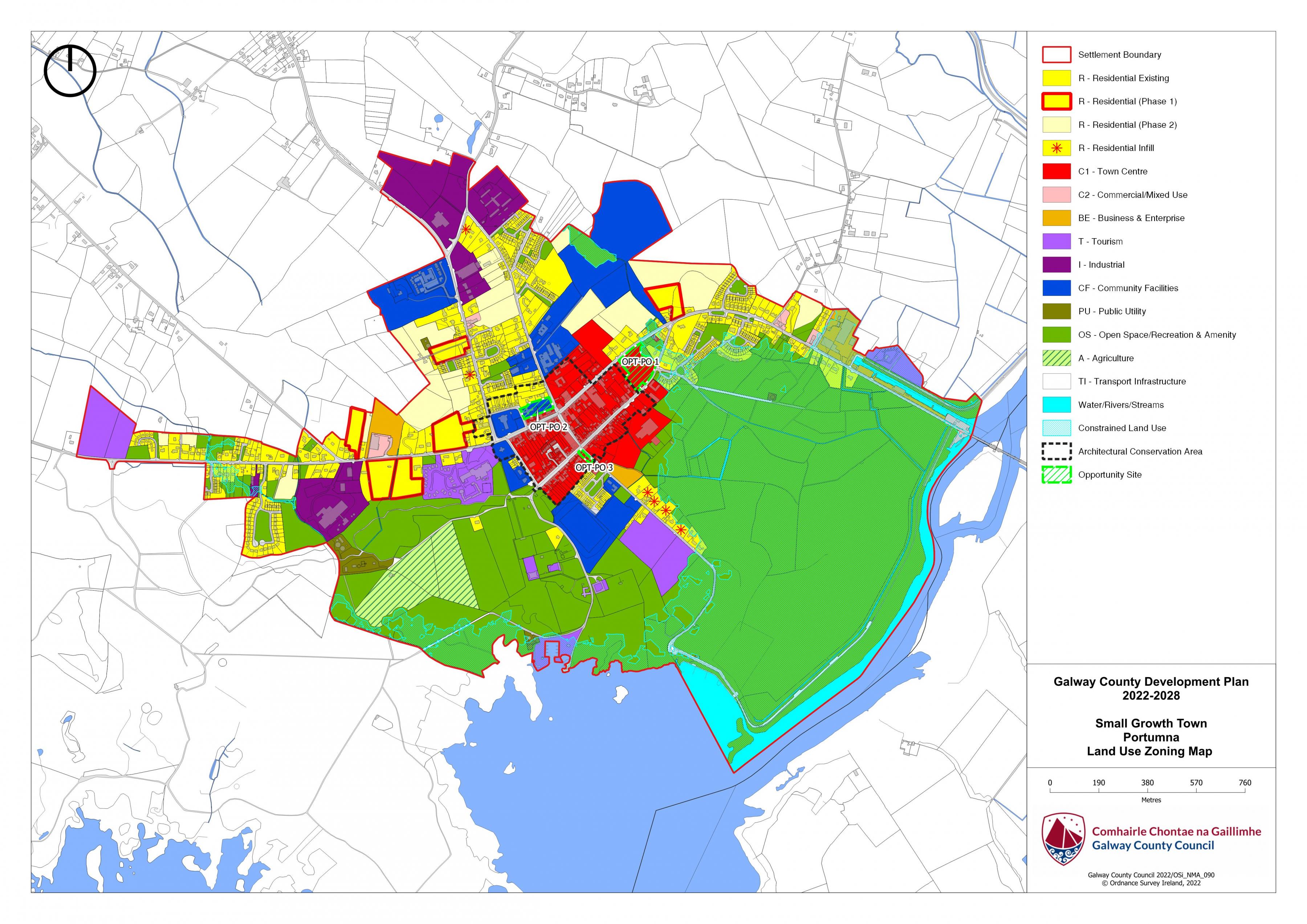Portumna Land Use Zoning Map